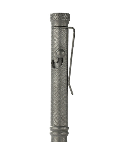 BESTECHMAN SCRIBE BM16A Titanium Pen with Carabiner, Grey