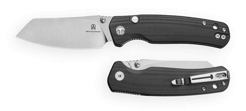 BESTECHMAN CICADA'S WING-TL BMK24B: 3.15" 10Cr15CoMoV Blade, G10 Scales, Top Liner Lock, Folding Knife