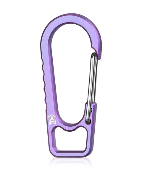 BESTECHMAN SCRIBE BM17E Titanium Pen with Glass Breaker Tool+ Carabiner, Purple