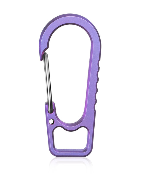 BESTECHMAN SCRIBE BM17E Titanium Pen with Glass Breaker Tool+ Carabiner, Purple