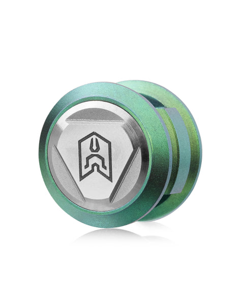 BESTECHMAN BEAD BM19D: Paracord Lanyard Bead, Titanium, Green