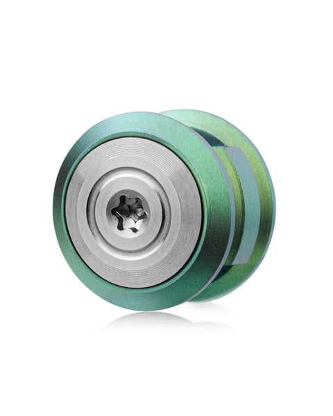 BESTECHMAN BEAD BM19D: Paracord Lanyard Bead, Titanium, Green