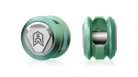 BESTECHMAN BEAD BM19D: Paracord Lanyard Bead, Titanium, Green