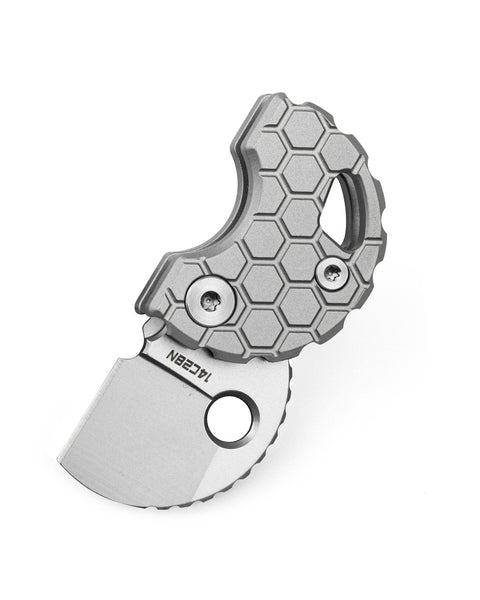 BESTECHMAN TURTLE BM20G: 0.79" 14C28N Steel Blade, Titanium Scales, Button Lock