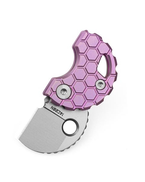 BESTECHMAN TURTLE BM20H: 0.79" 14C28N Steel Blade, Titanium Scales, Button Lock