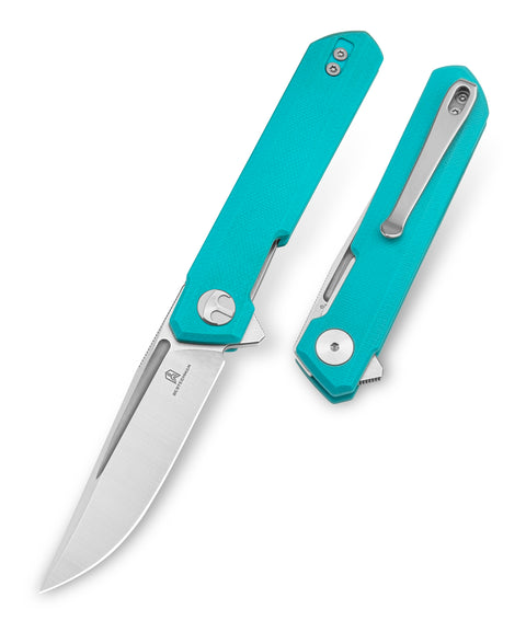 BESTECHMAN MINI DUNDEE BMK03C: 2.92" D2 Steel Blade, G10 Scales, Liner Lock, Flipper