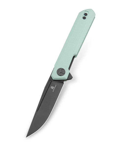 BESTECHMAN MINI DUNDEE BMK03G: 2.92" D2 Steel Blade, G10 Scales, Liner Lock, Flipper