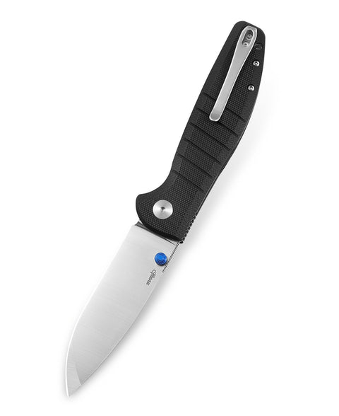 BESTECHMAN GOODBOY BMK04A: 3.54" D2 Steel Blade, G10 Scales, Button Lock, Thumb Studs