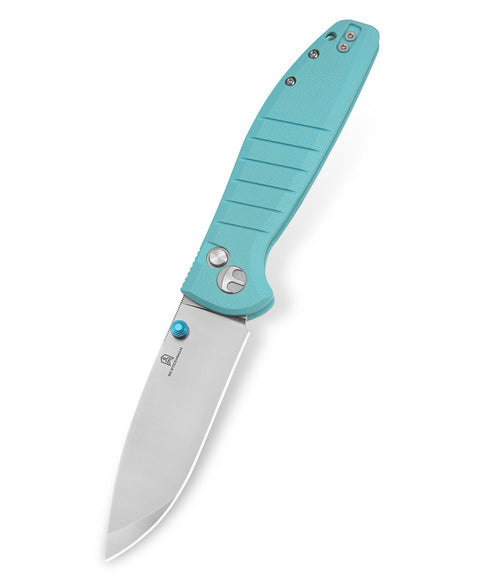 BESTECHMAN GOODBOY BMK04B: 3.54" D2 Steel Blade, G10 Scales, Button Lock, Thumb Studs