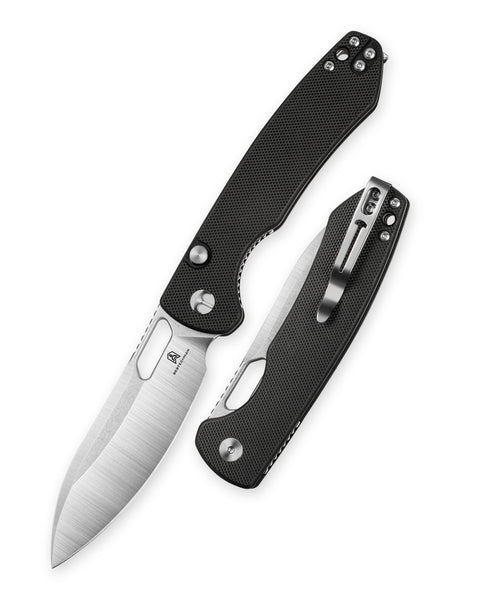 BESTECHMAN FIREBIRD BMK05A: 3.54" D2 Steel Blade, G10 Scales, Button Liner Lock, Thumb Hole