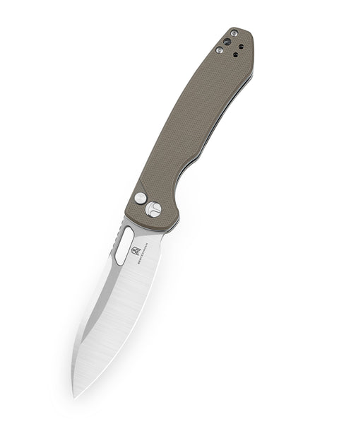 BESTECHMAN FIREBIRD BMK05B: 3.54" D2 Steel Blade, G10 Scales, Button Lock, Thumb Hole