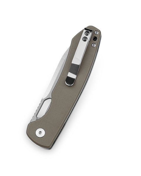 BESTECHMAN FIREBIRD BMK05B: 3.54" D2 Steel Blade, G10 Scales, Button Lock, Thumb Hole