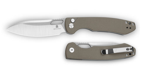 BESTECHMAN FIREBIRD BMK05B: 3.54" D2 Steel Blade, G10 Scales, Button Lock, Thumb Hole