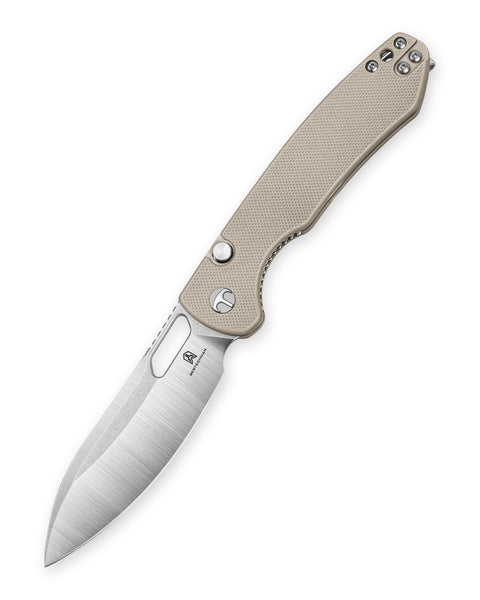 BESTECHMAN FIREBIRD BMK05B: 3.54" D2 Steel Blade, G10 Scales, Button Liner Lock, Thumb Hole
