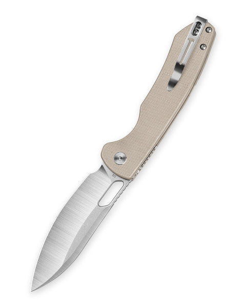 BESTECHMAN FIREBIRD BMK05B: 3.54" D2 Steel Blade, G10 Scales, Button Liner Lock, Thumb Hole