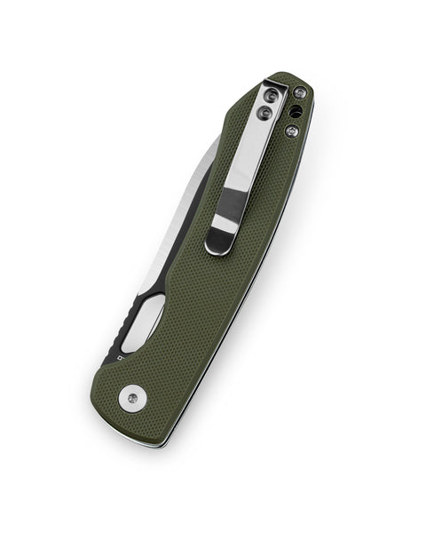 BESTECHMAN FIREBIRD BMK05C: 3.54" D2 Steel Blade, G10 Scales, Button Lock, Thumb Hole