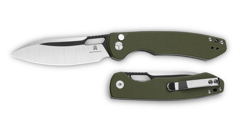 BESTECHMAN FIREBIRD BMK05C: 3.54" D2 Steel Blade, G10 Scales, Button Lock, Thumb Hole