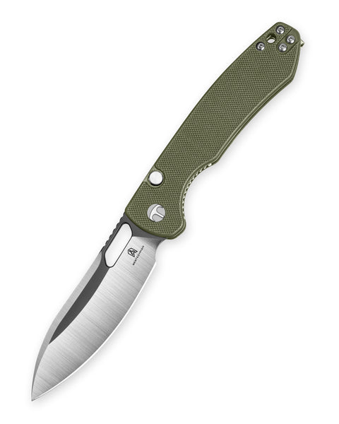 BESTECHMAN FIREBIRD BMK05C: 3.54" D2 Steel Blade, G10 Scales, Button Liner Lock, Thumb Hole