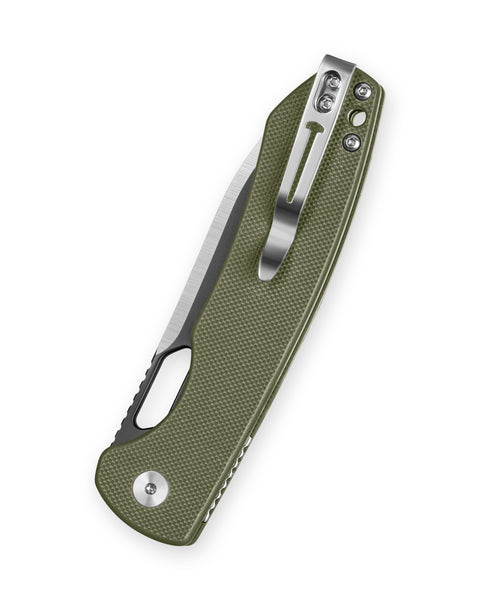 BESTECHMAN FIREBIRD BMK05C: 3.54" D2 Steel Blade, G10 Scales, Button Liner Lock, Thumb Hole