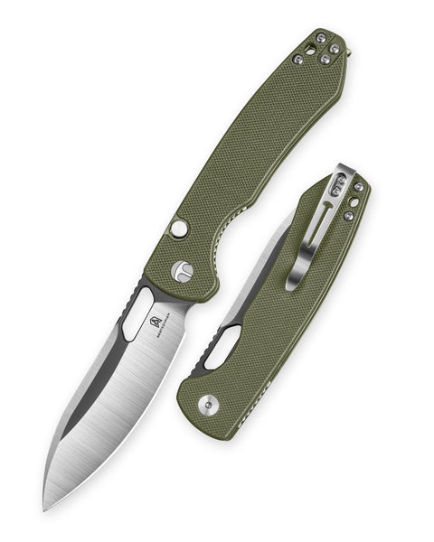 BESTECHMAN FIREBIRD BMK05C: 3.54" D2 Steel Blade, G10 Scales, Button Liner Lock, Thumb Hole