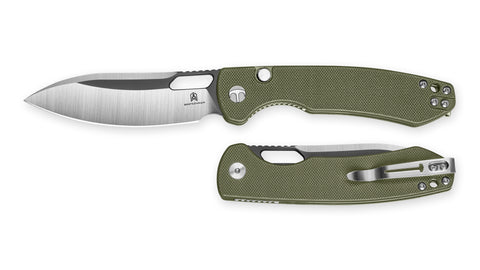 BESTECHMAN FIREBIRD BMK05C: 3.54" D2 Steel Blade, G10 Scales, Button Liner Lock, Thumb Hole