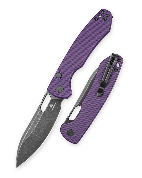 BESTECHMAN FIREBIRD BMK05D: 3.54" D2 Steel Blade, G10 Scales, Button Liner Lock, Thumb Hole