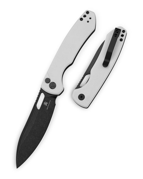 BESTECHMAN FIREBIRD BMK05E: 3.54" D2 Steel Blade, G10 Scales, Button Lock, Thumb Hole
