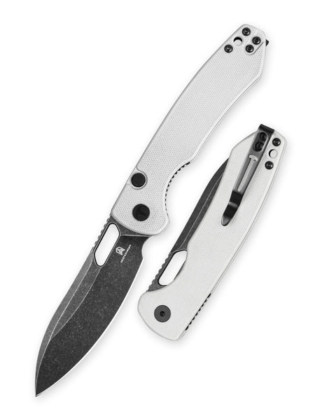 BESTECHMAN FIREBIRD BMK05E: 3.54" D2 Steel Blade, G10 Scales, Button Liner Lock, Thumb Hole