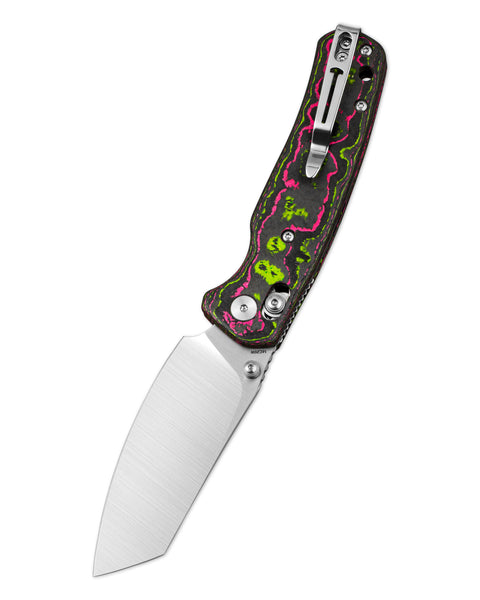 BESTECHMAN CICADA'S WING BMK06-C-8 JTS Dynamic Exclusive: 3.15" 14C28N Blade, Camo Carbon Scales, B-Lock, Folding Knife