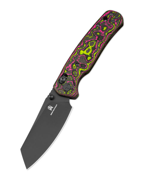 BESTECHMAN CICADA'S WING BMK06-C-9 JTS Dynamic Exclusive: 3.15" 14C28N Blade, Camo Carbon Scales, B-Lock, Folding Knife