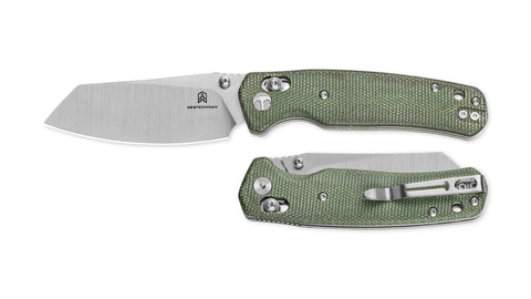 BESTECHMAN CICADA'S WING BMK06-M-2: 3.15" 10Cr15MoV Blade, Micarta Scales, B-Lock, Folding Knife