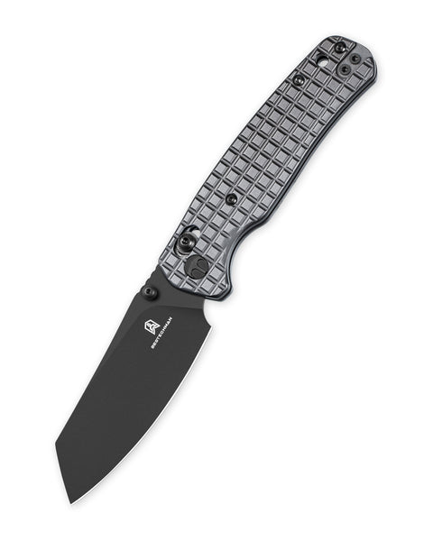 BESTECHMAN CICADA'S WING BMK06-S-2: 3.15" 10Cr15MoV Blade, Stainless Steel with Frag Pattern Scales, B-Lock, Folding Knife