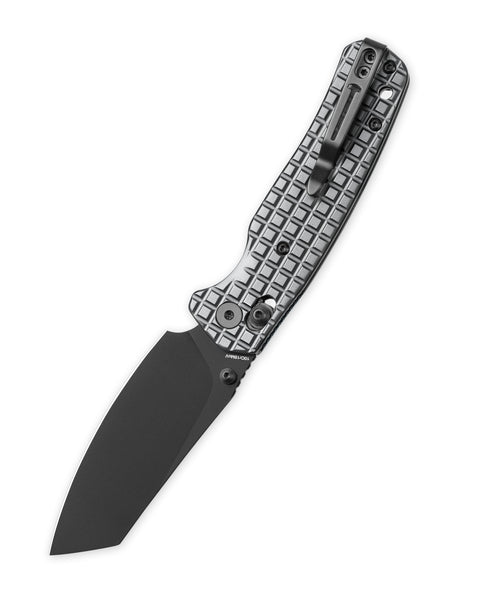 BESTECHMAN CICADA'S WING BMK06-S-2: 3.15" 10Cr15MoV Blade, Stainless Steel with Frag Pattern Scales, B-Lock, Folding Knife