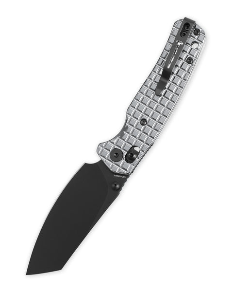 BESTECHMAN CICADA'S WING BMK06-S-6: 3.15" 10Cr15MoV Blade, Stainless Steel with Frag Pattern Scales, B-Lock, Folding Knife
