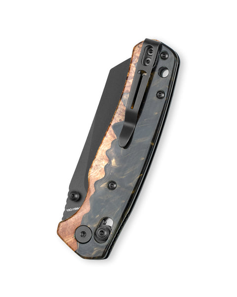 BESTECHMAN CICADA'S WING BMK06-W-6: 3.15" 10Cr15MoV Blade, Wood and Resin Scales, B-Lock, Folding Knife