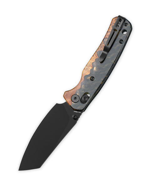 BESTECHMAN CICADA'S WING BMK06-W-6: 3.15" 10Cr15MoV Blade, Wood and Resin Scales, B-Lock, Folding Knife