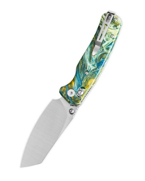 BESTECHMAN CICADA'S WING BMK06P: 3.15" 10Cr15MoV Blade, Resin Scales, B-Lock, Folding Knife