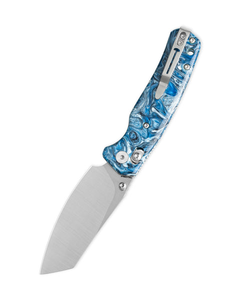 BESTECHMAN CICADA'S WING BMK06Q: 3.15" 10Cr15MoV Blade, Resin Scales, B-Lock, Folding Knife