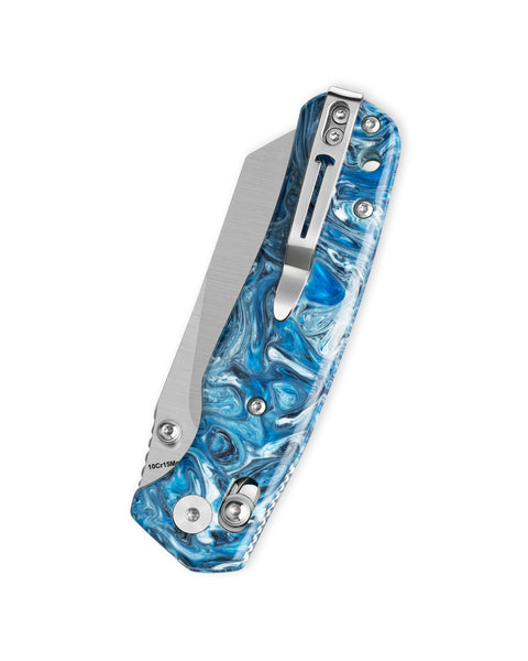 BESTECHMAN CICADA'S WING BMK06Q: 3.15" 10Cr15MoV Blade, Resin Scales, B-Lock, Folding Knife