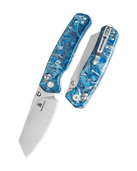 BESTECHMAN CICADA'S WING BMK06Q: 3.15" 10Cr15MoV Blade, Resin Scales, B-Lock, Folding Knife