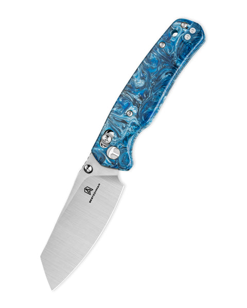 BESTECHMAN CICADA'S WING BMK06Q: 3.15" 10Cr15MoV Blade, Resin Scales, B-Lock, Folding Knife