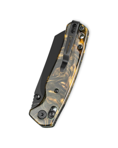 BESTECHMAN CICADA'S WING BMK06S: 3.15" 10Cr15MoV Blade, Resin Scales, B-Lock, Folding Knife