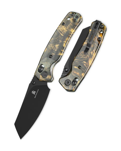 BESTECHMAN CICADA'S WING BMK06S: 3.15" 10Cr15MoV Blade, Resin Scales, B-Lock, Folding Knife