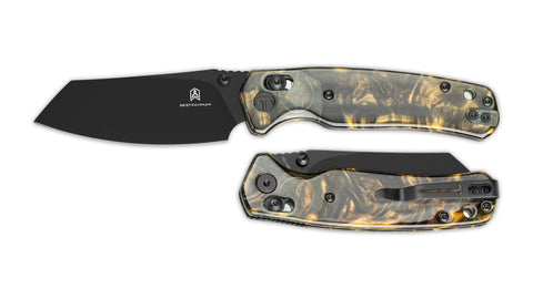 BESTECHMAN CICADA'S WING BMK06S: 3.15" 10Cr15MoV Blade, Resin Scales, B-Lock, Folding Knife