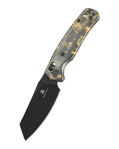 BESTECHMAN CICADA'S WING BMK06S: 3.15" 10Cr15MoV Blade, Resin Scales, B-Lock, Folding Knife