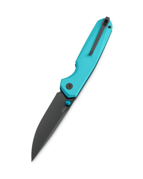 BESTECHMAN VELIX BMK07D: 3.315" 14C28N Steel Blade, G10 Scales, Button Lock, Flipper