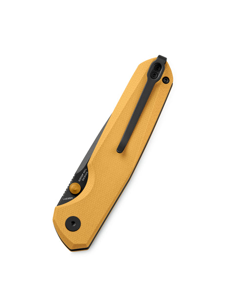 BESTECHMAN VELIX BMK07E: 3.315" 14C28N Steel Blade, G10 Scales, Button Lock, Flipper