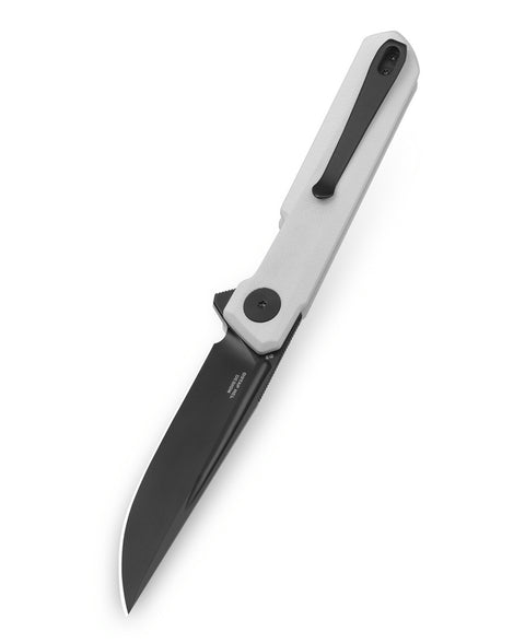 BESTECHMAN MINI DUNDEE BMK08B: 2.92" D2 Steel Blade, G10 Scales,Double Detent, Flipper