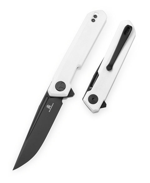BESTECHMAN MINI DUNDEE BMK08B: 2.92" D2 Steel Blade, G10 Scales,Double Detent, Flipper