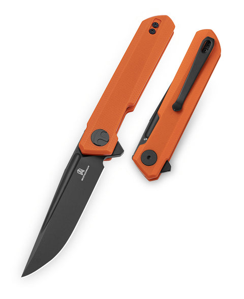 BESTECHMAN MINI DUNDEE BMK08C: 2.92" D2 Steel Blade, G10 Scales,Double Detent, Flipper